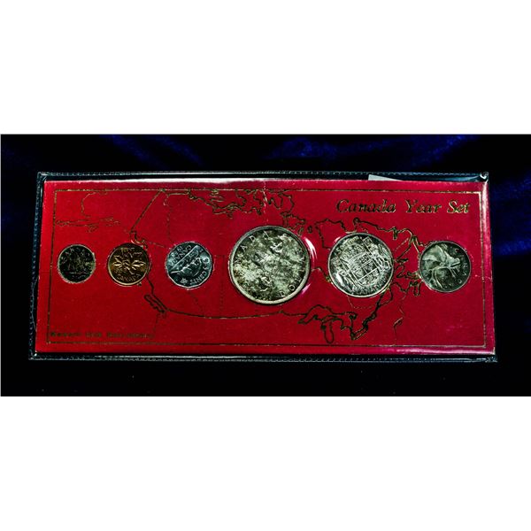 AU/UNCIRCULATED 1953 CANADA YEAR SET IN HOLDER