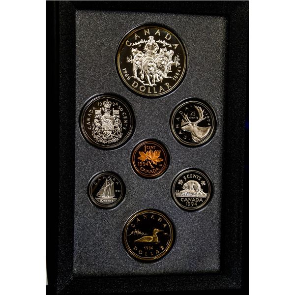 1994 DOG SLED CANADA SILVER PROOF SET