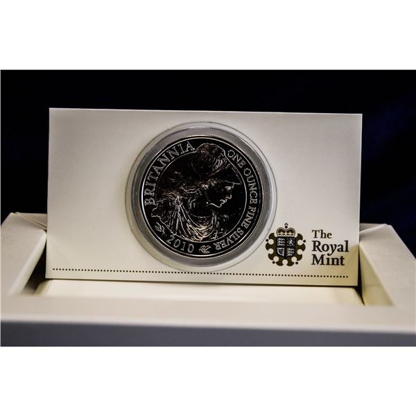 RARE 2010 GREAT BRITAN 1OZ SILVER BRITANNIA COIN