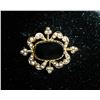 Image 1 : 14K GOLD ANTIQUE ONYX AND PEARL BROOCH 8.2G