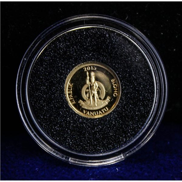2013 .9999 GOLD 20V "VITRUVIAN MAN" FROM VANUATU