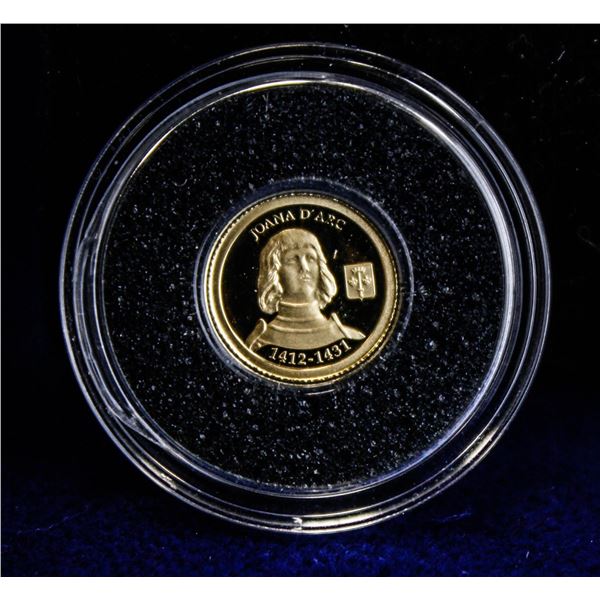 2012 .9999 GOLD 1D "JOAN OF ARC" FROM ANDORRA