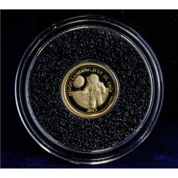2013 .9999 GOLD $5 "MOON LANDING" FROM SAMOA