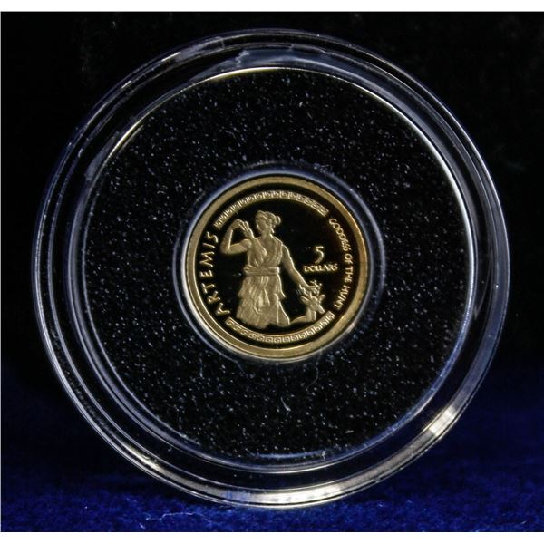 2009 .9999 GOLD $5 "ARTEMIS" FROM COOK ISLANDS