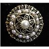 Image 1 : 14K GOLD ANTIQUE STYLE PEARL BROOCH 10.5GRAMS