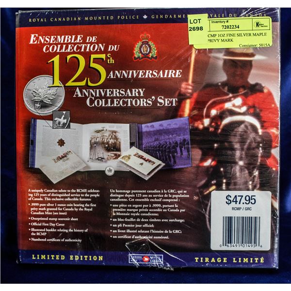 1998 RCMP 1OZ FINE SILVER MAPLE LEAF PRIVY MARK