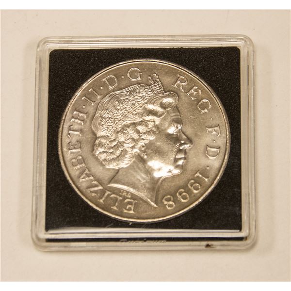 G.B 5 POUND 50TH BIRTHDAY OF PRINCE CHARLES 1998