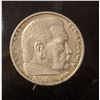 Image 1 : NAZI GERMANY SILVER 5 MARK 1939A CHOICE.