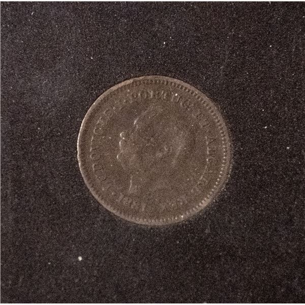 RARE PORTUGESE INDIA 1/8 TANGA COPPER COIN 1881