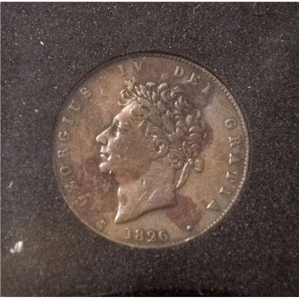 G.B. HIGH GRADE GEORGE IV 1826 HALF PENNY