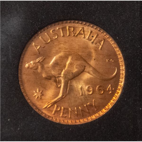 AUSTRALIA GEM UNCIRCULATED 1964 LARGE CENT