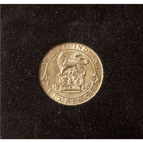 CHOICE 1920 G.B. SILVER GEORGE V 6 PENCE COIN