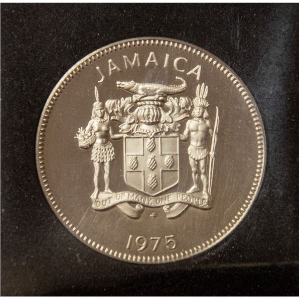 JAMAICA 1975 PROOF 25 CENT COIN