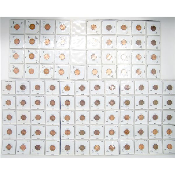 COLLECTION OF 97 MIXED USA LINCOLN CENTS