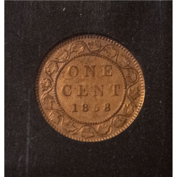 1858 KEY DATE CANADA LARGE CENT XF DETAILS