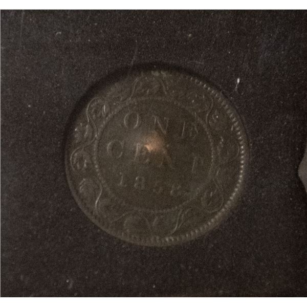 1858 KEY DATE CANADA LARGE CENT TYPE COIN