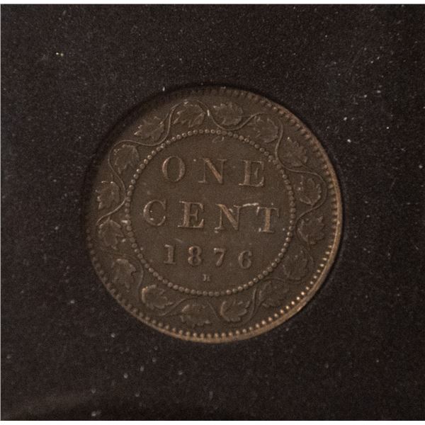 1876H CANADA LARGE CENT XF GRADE