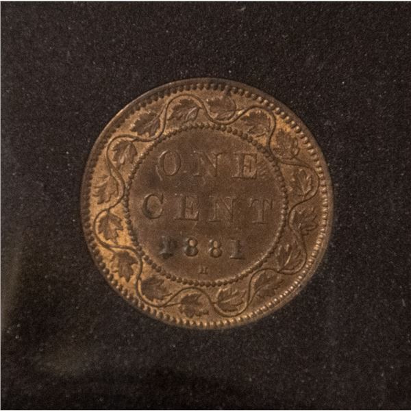 1881H ABOUT UNIRCULATED CANADA LARGE CENT