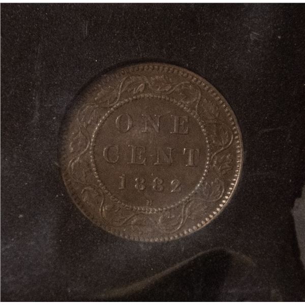 1882H EXTRA-FINE OBVERSE 2 CANADA LARGE CENT