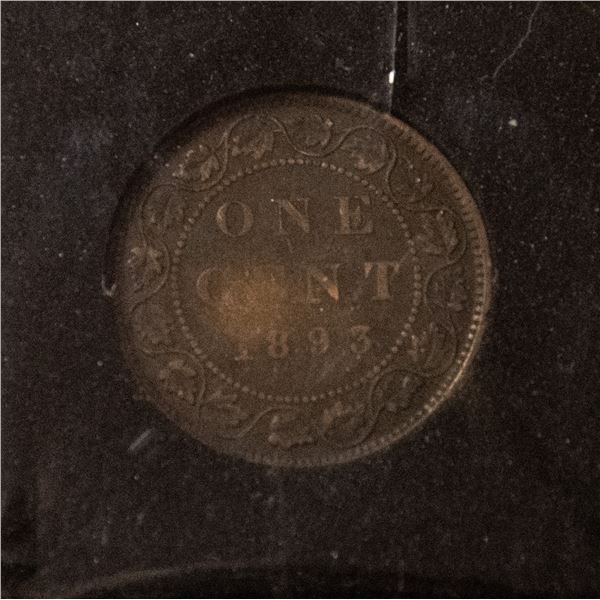 1893 CANADA LARGE CENT COIN FINE CONDITION