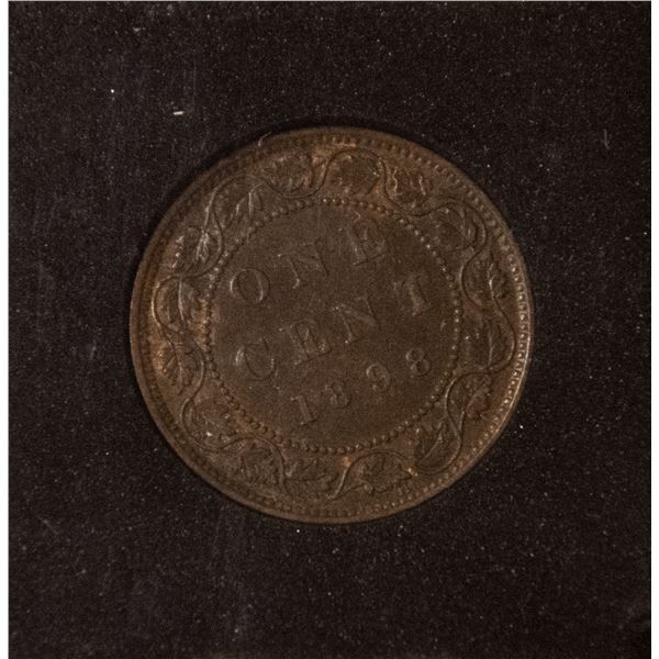 LOW MINTAGE 1898H CANADA 1 CENT EXTRA-FINE