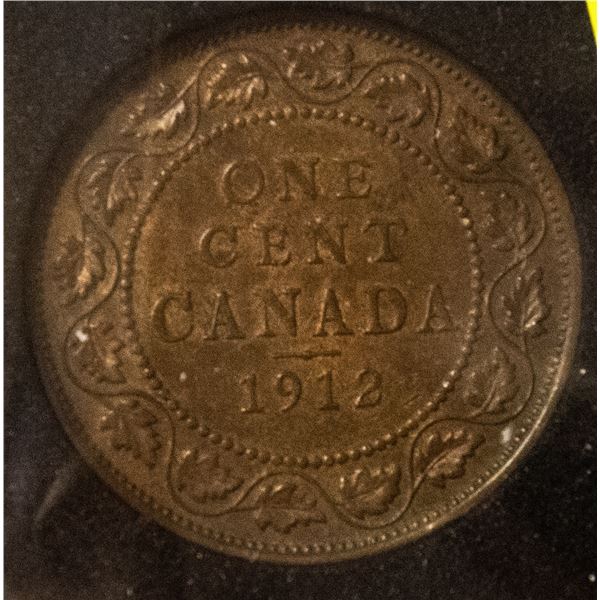 1912 ABOUT UNCIRCULATED CONDITION CANADA LARGE C