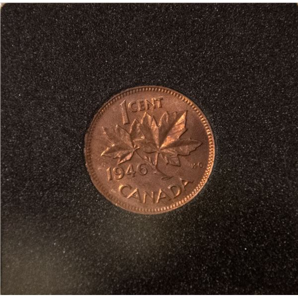 LUSTROUS RED-BROWN 1946 MINTSTATE CANADA 1 CENT
