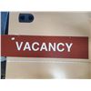 Image 2 : NO / VACANCY SIGN 24 X 6" (METAL)