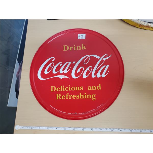 TIN SIGN 'COCA-COLA' 11.75"