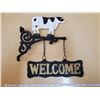 Image 1 : IRON COW WELCOME SIGN