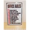 Image 1 : TIN SIGN 'OFFICE RULES'