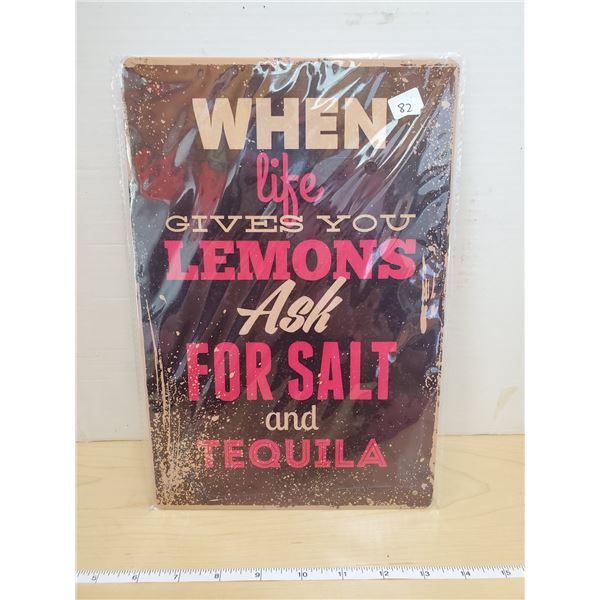 TIN SIGN 'TEQUILA'