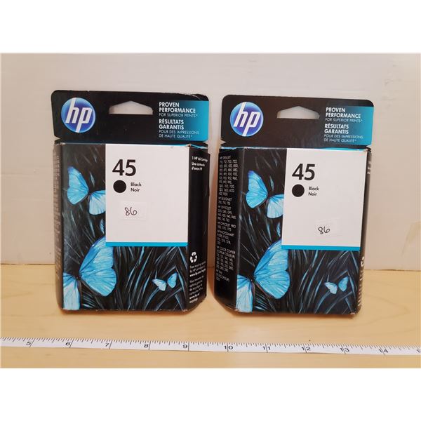 2 HP 45 INK CARTRIDGES