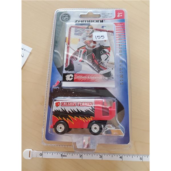 CALGARY FLAMES ZAMBONI W/ CARD