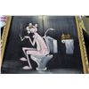 Image 2 : Pink Panther Velvet Painting 39"×29"