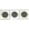 Image 1 : 3 X Canadian Nickel Dollars 85' 85' and 81'