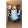Image 1 : Box of Insulators & Coffee Pot Etc.