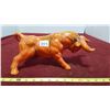 Image 3 : 2 12" Vintage Ceramic Orange Bull Figurines
