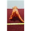 Image 6 : 2 12" Vintage Ceramic Orange Bull Figurines