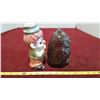 Image 2 : 2 Coin Banks Clown & Owl