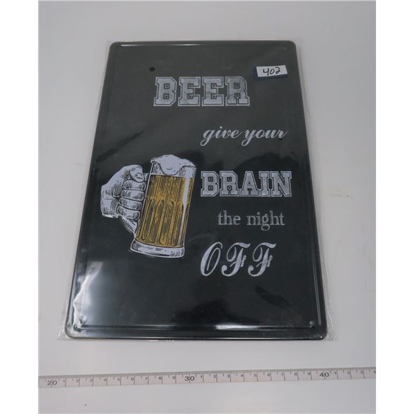 TIN SIGN 8X12 EMBOSSED
