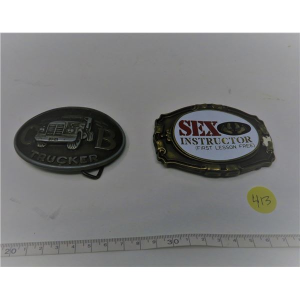 TWO BELT BUCKLES