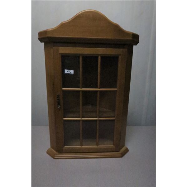 WOOD DISPLAY CABINET 23X14"