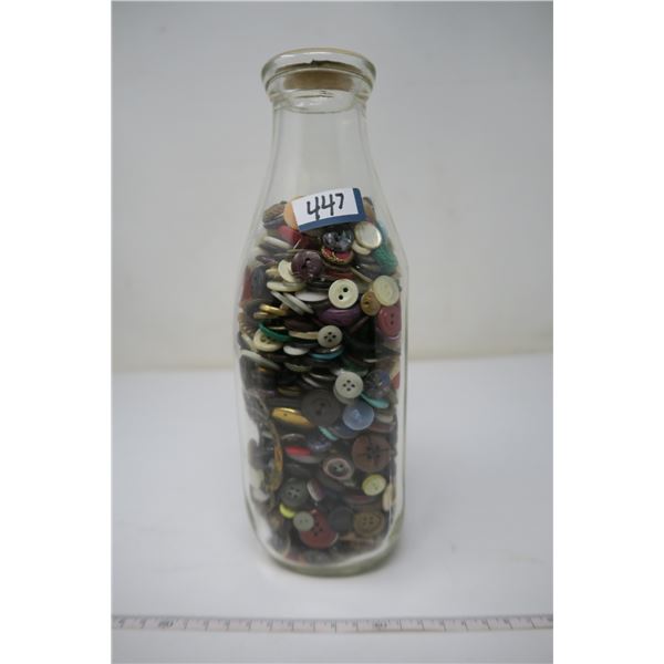 QUART MILK JUG FULL OF BUTTONS