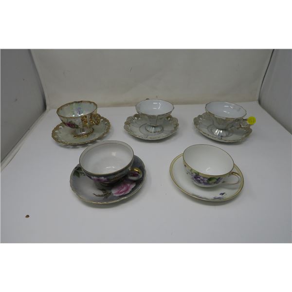 5 Teacups and Plate sets - Made in Japan