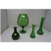 Image 1 : 4 Piece Green Glass