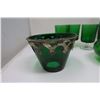 Image 4 : 6 Piece Green Glass