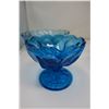 Image 3 : 3 x Blue Glass Pieces, 1 Made in Italy, 1 Blu Capri Seashell Serving Dish