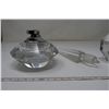 Image 5 : Art Deco Cut Crystal - Lighter, Perfume Bottle and Cap
