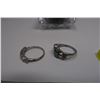 Image 4 : 2 X 925 Sterling Silver Rings Size 6